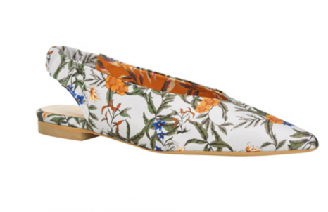 Gestuz Floral Print Slingback Shoes - Gestuz Flow Slingback (465x620), Png Download