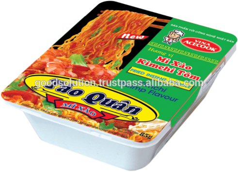 Taoquan Shrimp With Kimchi Instant Fried Noodles/instant - Convenience Food (490x363), Png Download