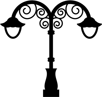Lamp Post Vector - Street Lamps Silueta Png (400x400), Png Download