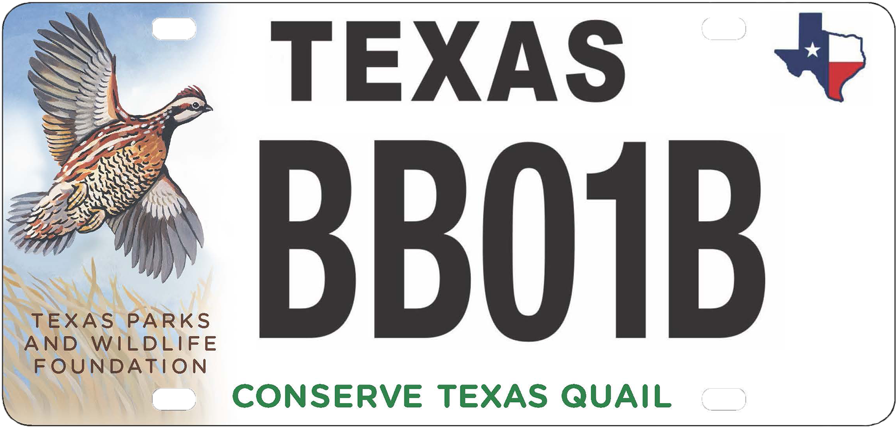 Texas Parks And Wildlife Foundation - Texas License Plates (1800x858), Png Download
