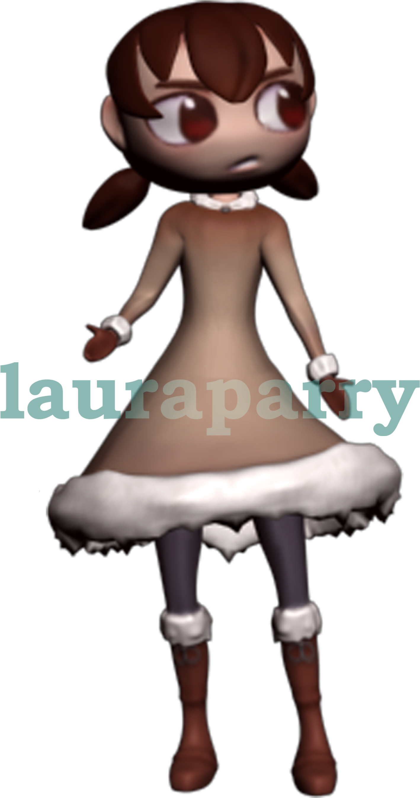 Female Character 3d Model - Women Women Women Square Sticker 3" X 3" (1479x3004), Png Download