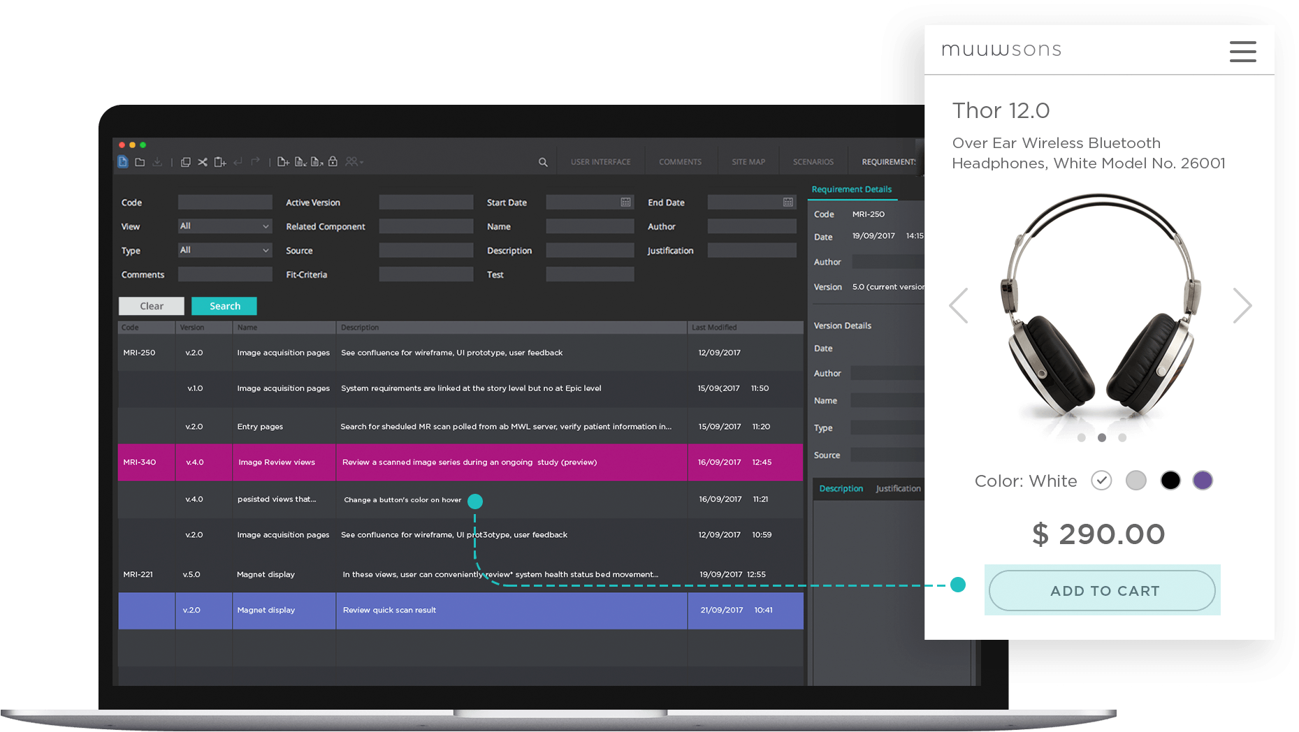 Jira & Tfs Integration With Justinmind - Justinmind (1981x1135), Png Download
