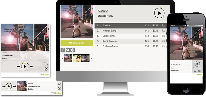 The Cd Baby Music Player And Store - Shannon Hurley - Sunrise [cd] (685x323), Png Download