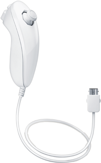 Nunchuk - White - Nintendo 2-button Nunchuk For Wii - White (480x320), Png Download