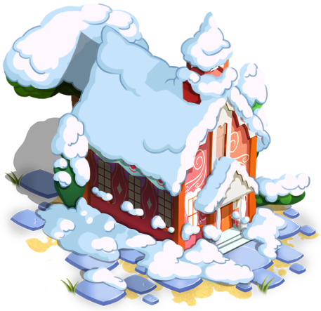 Schoolhouse Winter - Winter Ponyville Schoolhouse Mlp Gameloft (457x443), Png Download