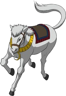 Takimaru's Horse Gm - Caballo Anime Png (366x378), Png Download