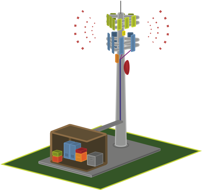 Learn About What Is On A Cell Tower - Tower Site (650x614), Png Download