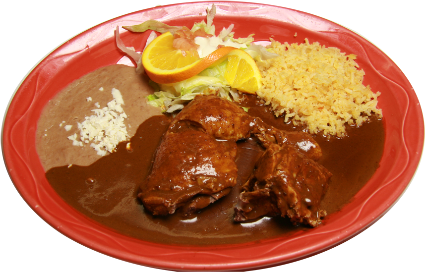 Mole Rojo - Pollo En Mole Png (1000x667), Png Download