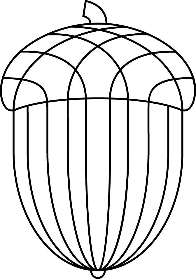 3 4 Oz Acorn Large Final - Stylized Acorn (672x953), Png Download