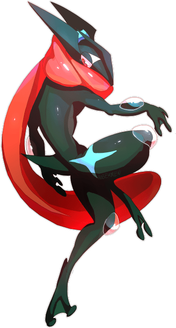 Shiny Greninja Art (500x686), Png Download