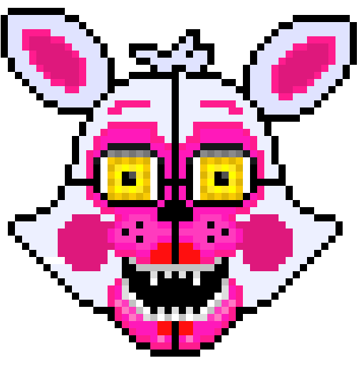 Fnaf Sister Location Accurate Funtime Foxy - Pixel Art Fnaf Sl (560x550), Png Download