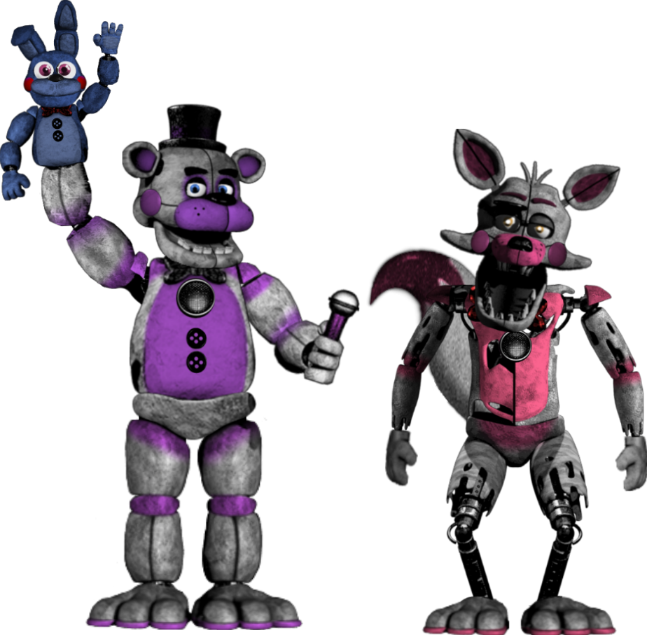 Editclassic Funtime Freddy And Funtime Foxy - Funtime Foxy And Funtime Freddy (924x907), Png Download