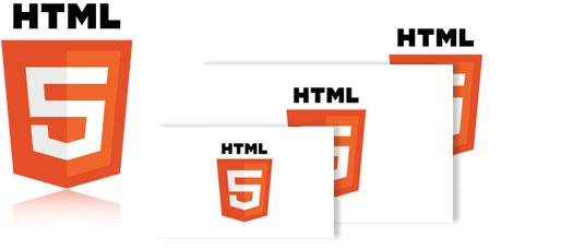 Plain White Background With Logo - Html 5 (600x265), Png Download