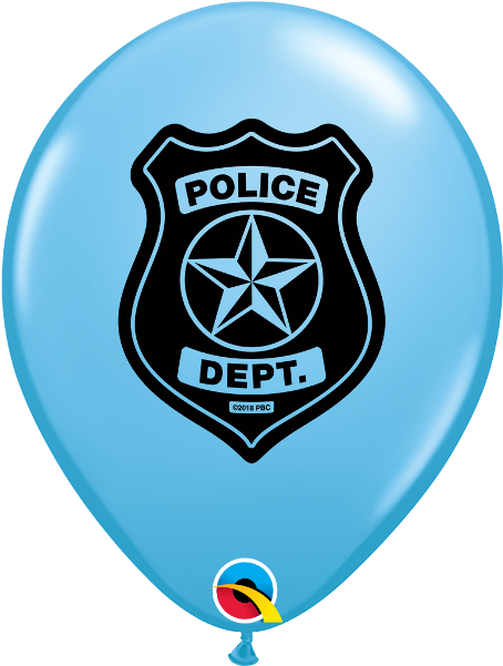 Police Dept 11" Latex Balloons - Baby Blue Balloons (600x600), Png Download