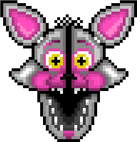 Funtime Foxy - Pixel Art (680x640), Png Download