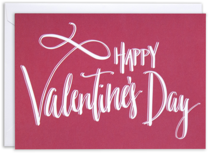 Happy Valentine's Day Card (1000x1000), Png Download