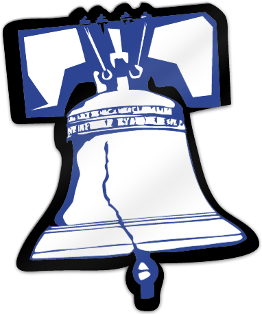 Liberty Bell Shaped Magnet - Liberty Bell Logo Png (382x458), Png Download
