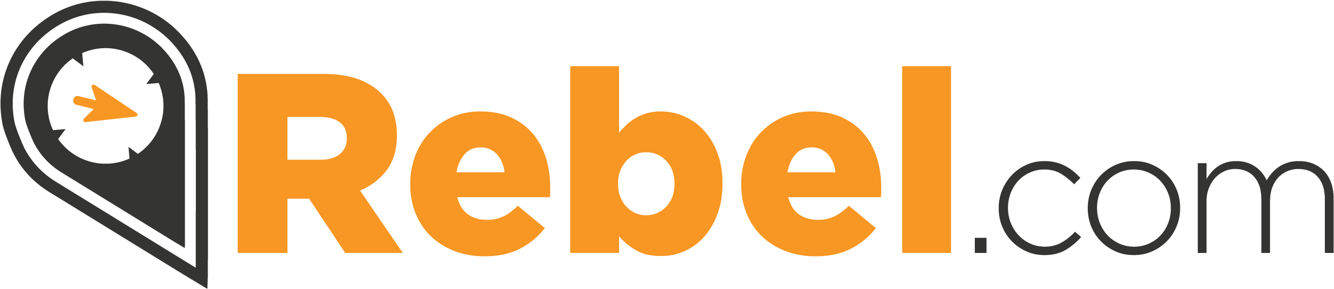Rebel Com Large Clolour - Rebel Com Logo (2679x600), Png Download