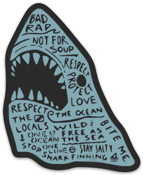 Shark Bumper Sticker - Bumper Sticker (493x600), Png Download