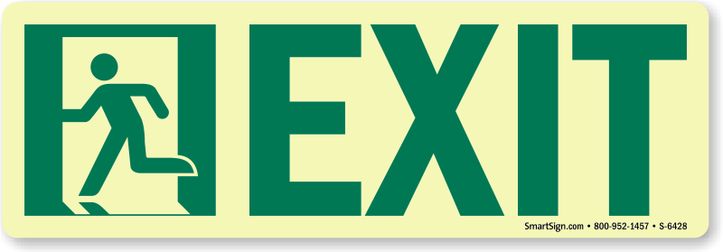 Zoom, Price, Buy - Enter And Exit Signs (800x279), Png Download