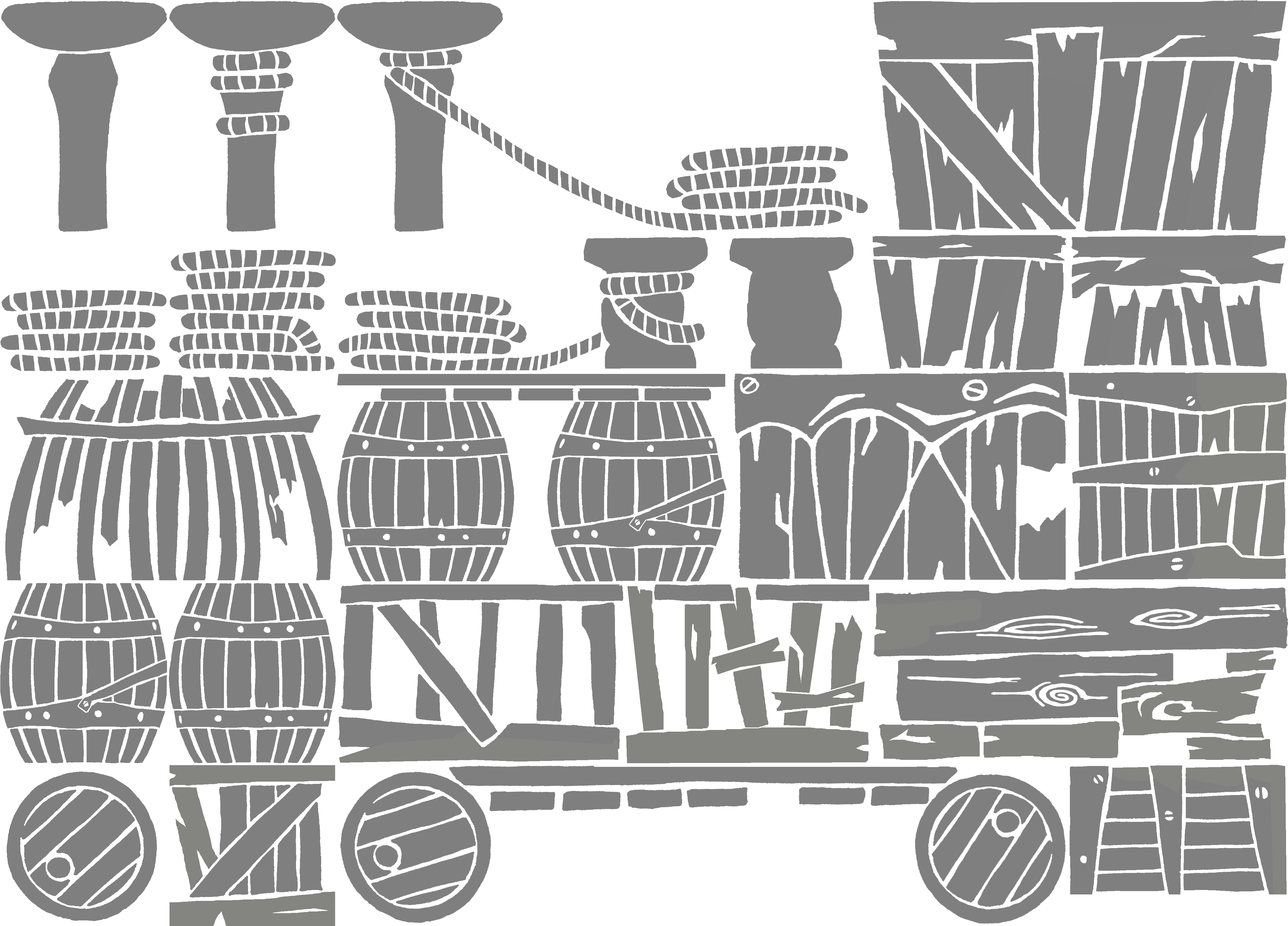 Ship Containers - Monochrome (4614x3445), Png Download