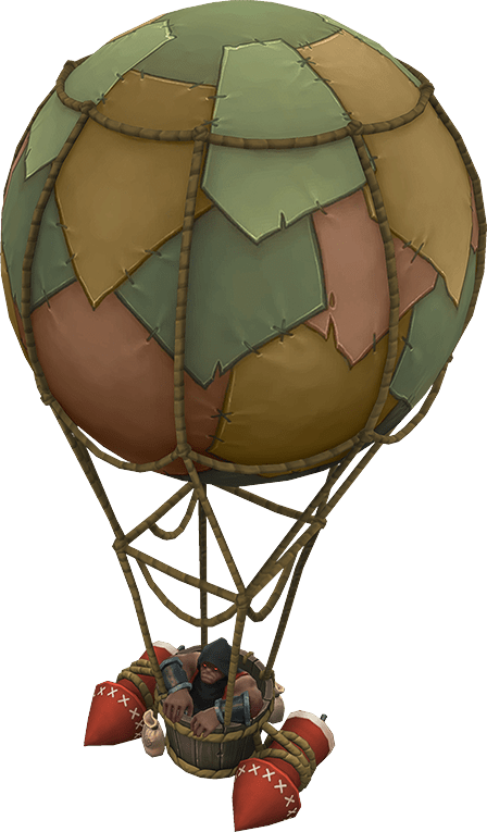The Much Coveted Rocket Balloon - Hot Air Balloon In Game (448x765), Png Download