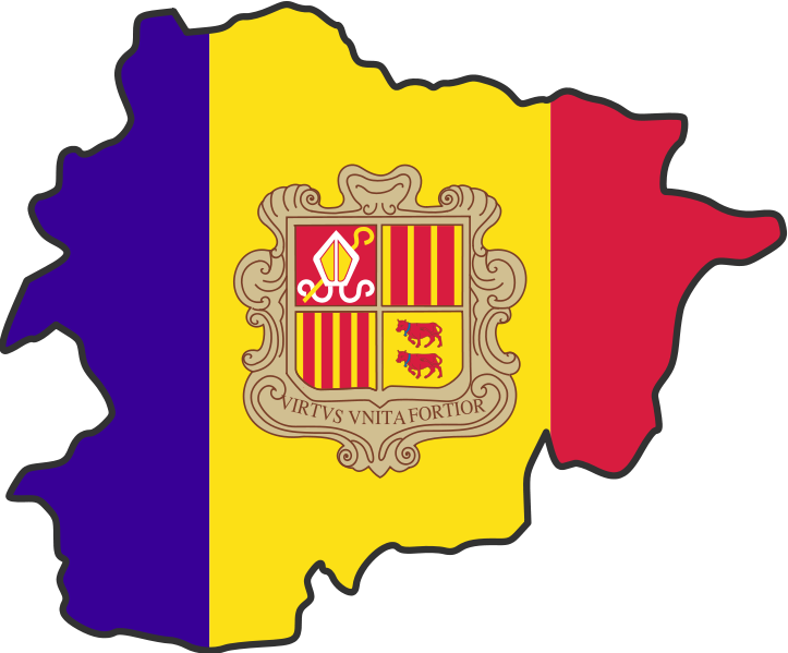 Mapa Andorra - Andorra Country Flag Png (723x599), Png Download