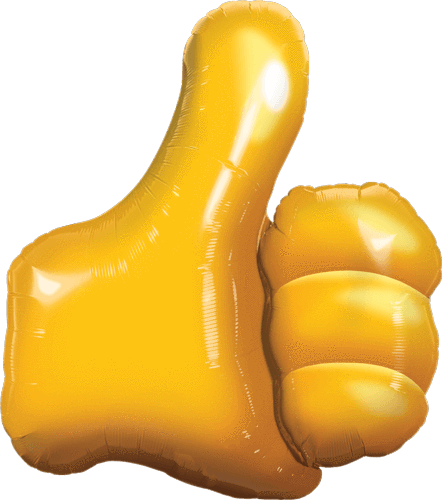 Thumbs Up Balloon (442x500), Png Download