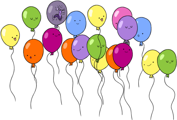 File - Balloons - Balloons From Adventure Time (640x420), Png Download