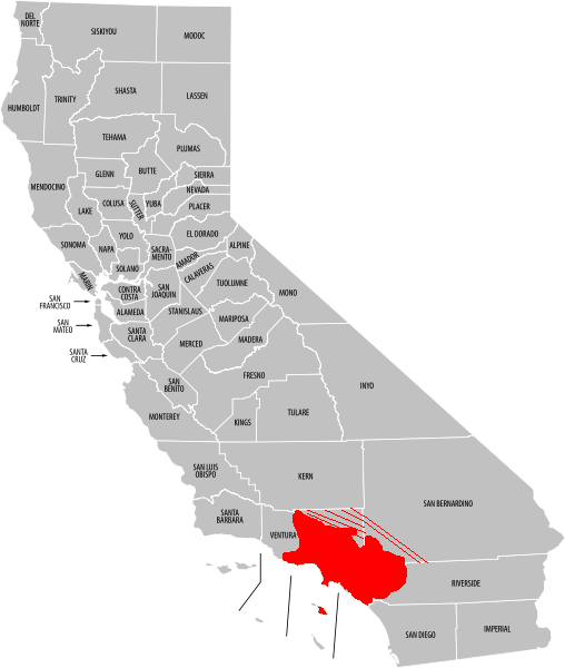 508px-california County Map - California Map (508x600), Png Download