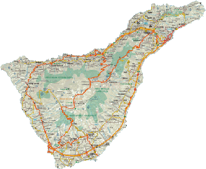 Isla De Tenerife Mapa Png (447x387), Png Download