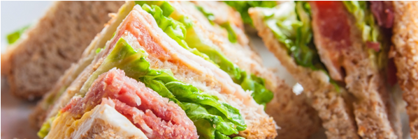 Olive Tree Sandwich Platter - Cara Membuat Sandwich Tuna (597x240), Png Download