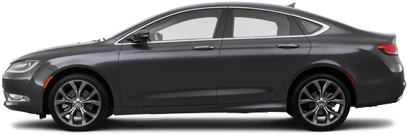 New Chrysler - Black 2017 Chrysler 200 (604x226), Png Download