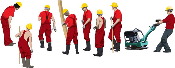 Isciler1 10 May 2016 - Construction Worker Silhouette (683x272), Png Download