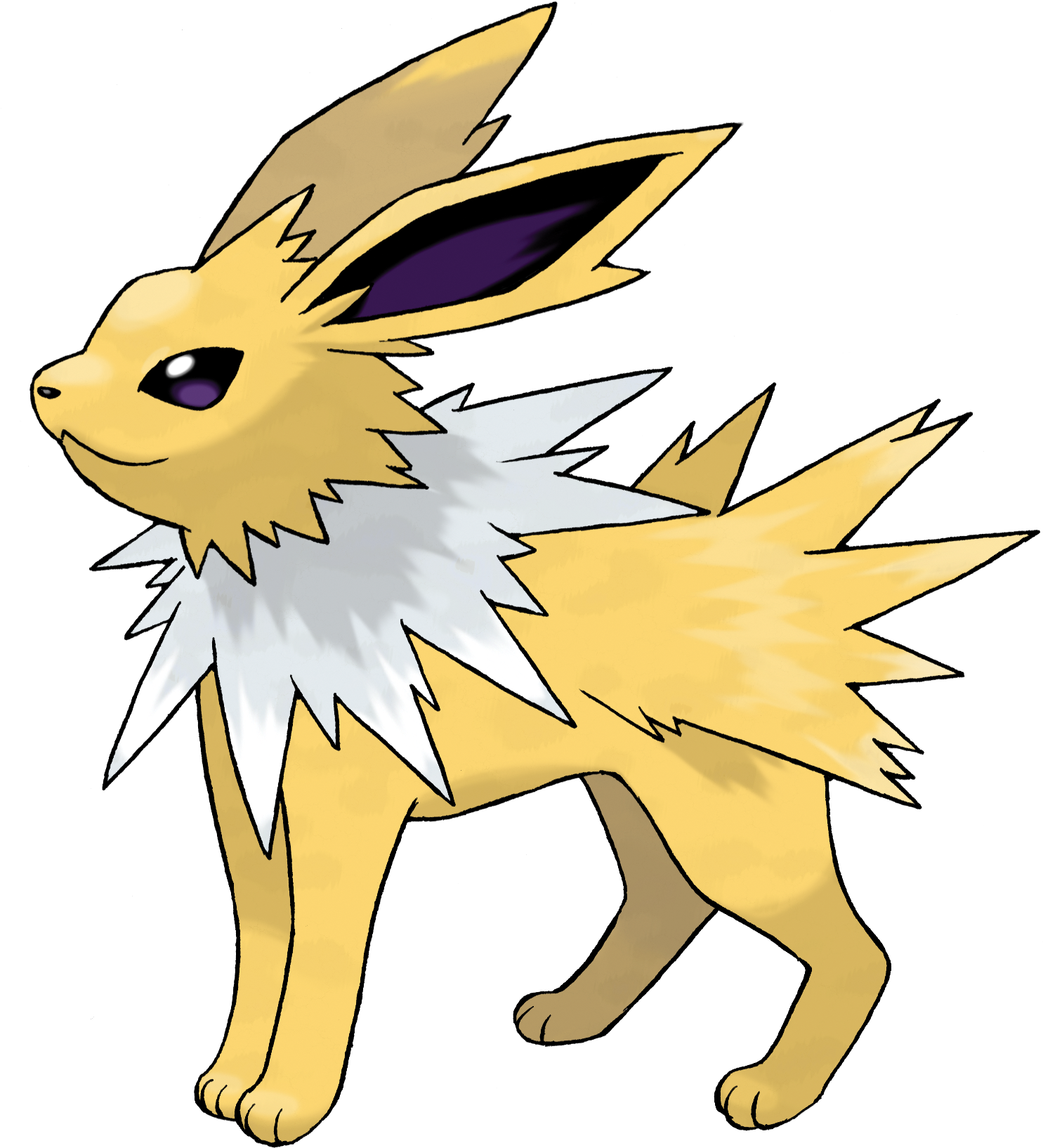 Jolteon's Artwork For Pokémon Firered And Leafgreen - Pokemon Eevee Evolutions (1633x1633), Png Download