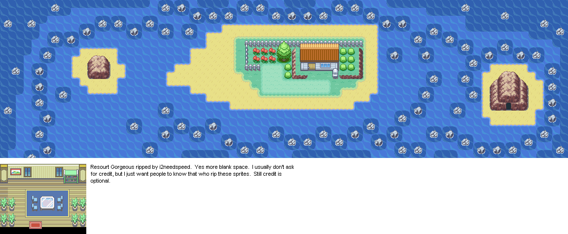 Click For Full Sized Image Resort Gorgeous - Resort Gorgeous Pokemon Fire Red (1152x474), Png Download