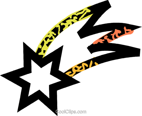 Shooting Star Royalty Free Vector Clip Art Illustration - Brilla Brilla Estrellita (480x393), Png Download