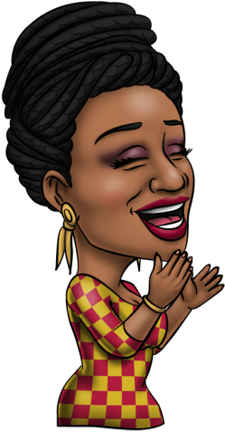 Afro Emoji1 - Afroemoji (387x500), Png Download