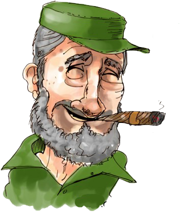 Free Fidel Castro Clip Art - Fidel Castro Political Cartoon (500x500), Png Download