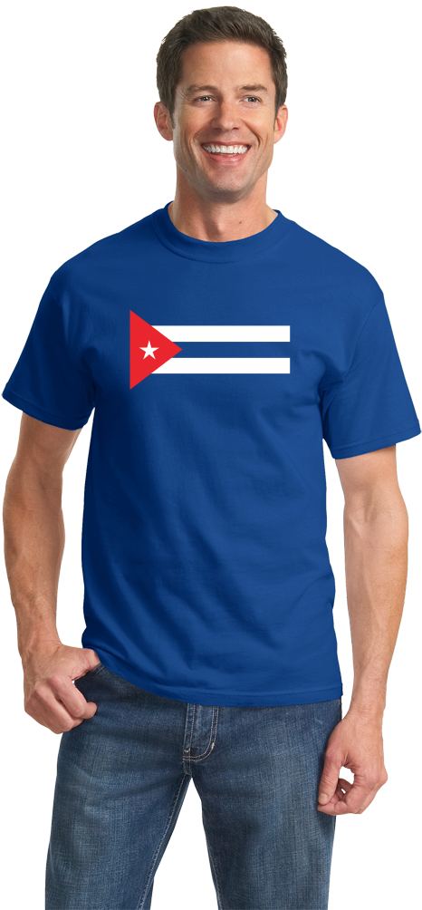 Standard Royal Cuban National Flag - Port And Company Essential Tee (670x1005), Png Download