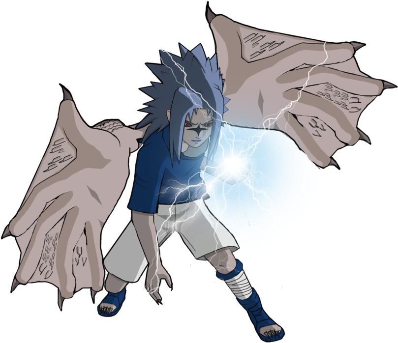 Sasuke, Naruto - Sasuke Drawing Chidori (1024x768), Png Download