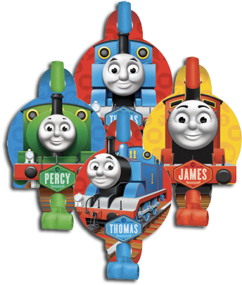 Thomas & Friends Party Blowers - Thomas The Tank Party Blowouts (pack Of 8) (364x430), Png Download