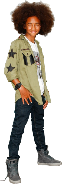 Jaden Smith - Jaden Smith With Afro (205x600), Png Download