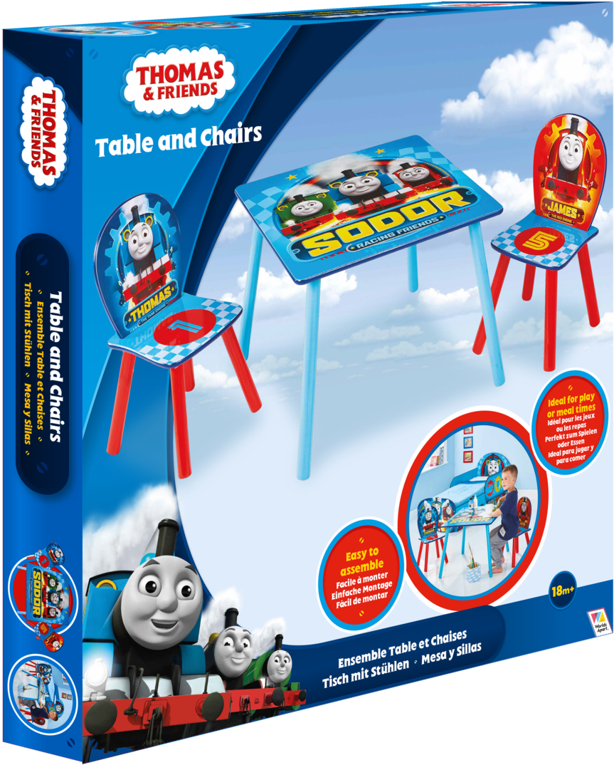 Thomas And Friends Table & 2 Chairs - Thomas And Friends Table And 2 Chairs (1181x1181), Png Download