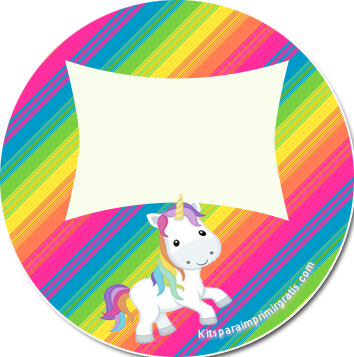 Stickers De Unicorni - Etiquetas De Unicornio Para Imprimir Png (354x357), Png Download