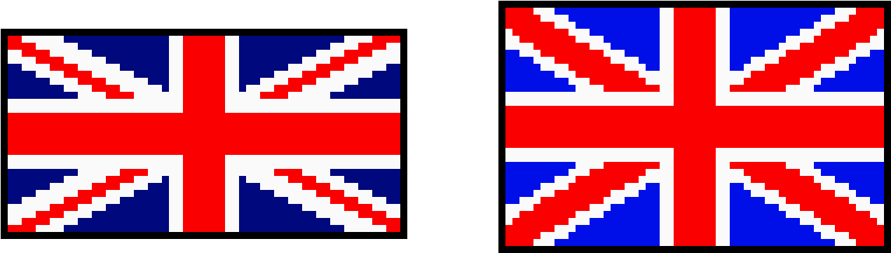 Union Jack B4 And After - Union Jack Pixel Art (1400x540), Png Download