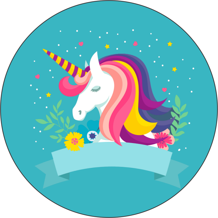 Si Te Gusta Nuestra Pagina No Olvides De Compartir, - Colorful Unicorn (712x712), Png Download