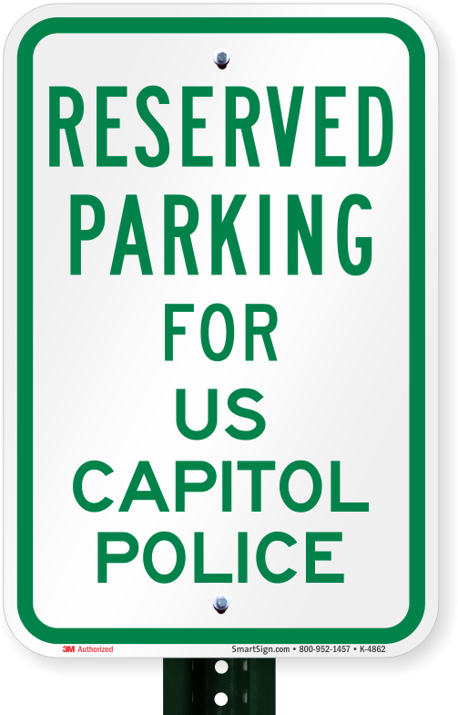 Parking Space Reserved For Us Capitol Police Sign - Van Accessible Parking Sign (800x800), Png Download