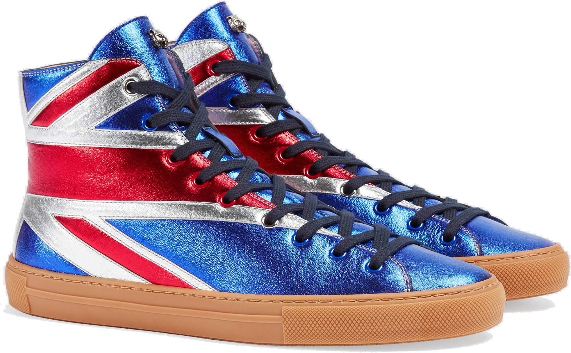 1498482747776 - Gucci Union Jack High-top Sneaker, 7.5 Us, Red, Silver, (1987x1947), Png Download