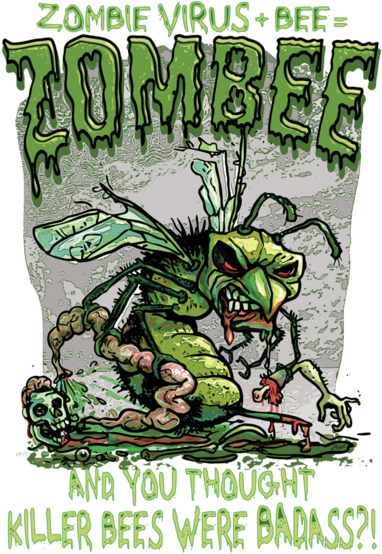 Zombie Virus Plus A Bee Equals Zombee - T-shirt (630x630), Png Download